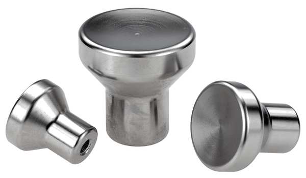 Mushroom Knob, Stainless Steel 1.4305, Size: 9, D= 2-56, D1= 14 mm, Electropolished