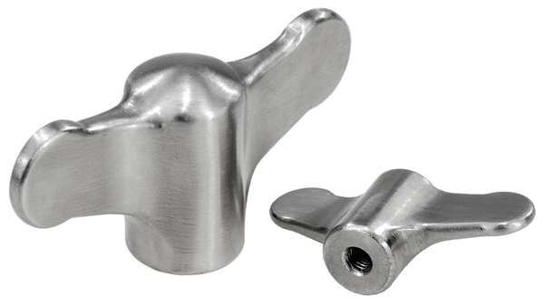 Wing Grip D=10-24 A=50 H=24 Stainless Steel 1.4308 Polished