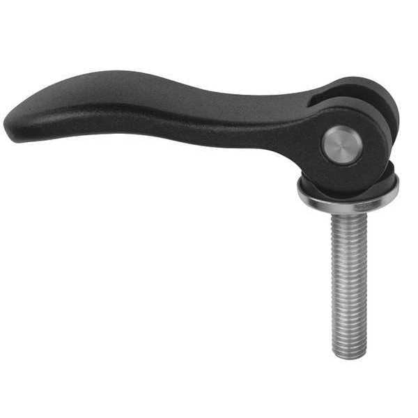 Cam Lever Adjustable Size: 1 1/4-20X50, A=70, 4, B=21, 5, Aluminum Black Powder-Coated, Comp: Steel