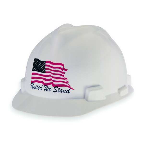 Front Brim Hard Hat, Type 1, Class E, Ratchet (4-Point), White
