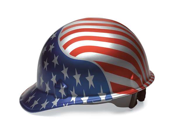 Front Brim Hard Hat, Type 1, Class E, Ratchet (4-Point), White