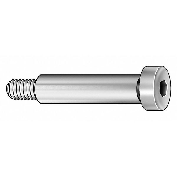 Precision Shoulder Screw, #8-32 Thr Sz, 3/16 in Thr Lg, 1-1/4 in Shoulder Lg, Stainless Steel, 5 PK