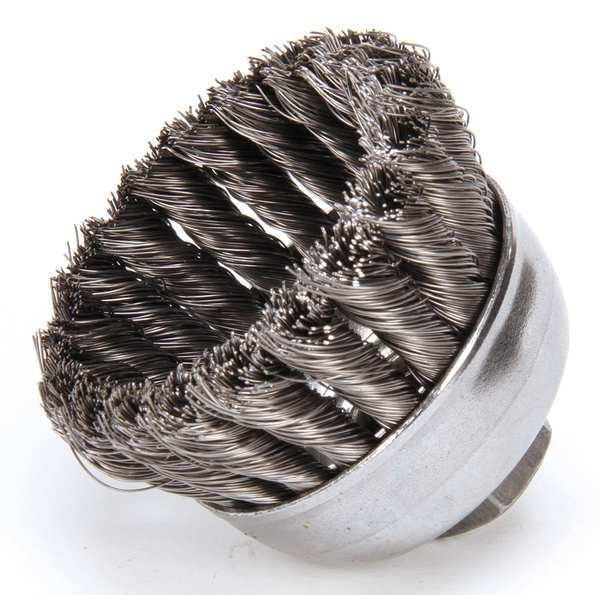 Knot Wire Cup Wire Brush, Threaded Arbor