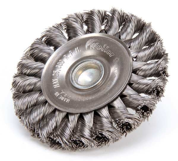 Knot Wire Wheel Wire Brush, Stem, 3-1/4