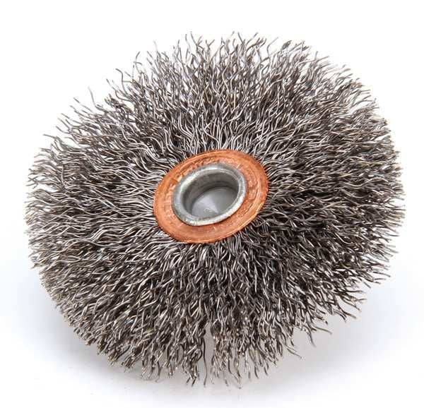 Crimped Wire Wheel Wire Brush, Stem, 3