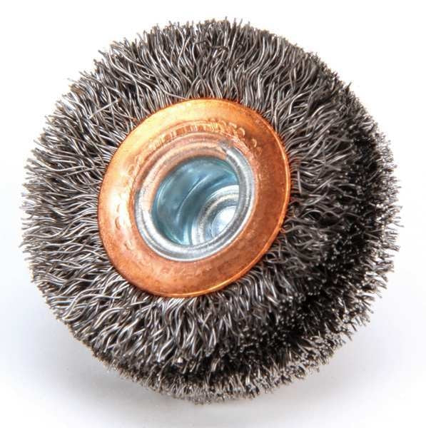 Crimped Wire Wheel Wire Brush, Stem, 2