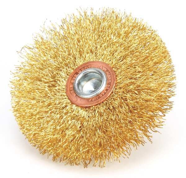 Crimped Wire Wheel Wire Brush, Stem, 3
