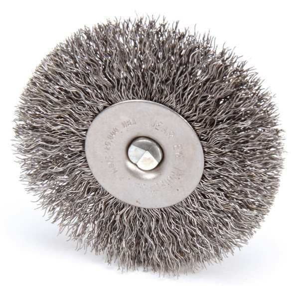 RaDial Crimped Wire Wheel Wire Brush, Stem
