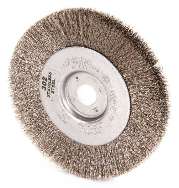 Crimped Wire Wheel Wire Brush, Threaded Arbor