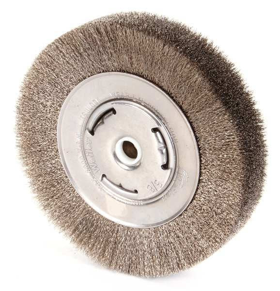 Crimped Wire Wheel Wire Brush, Arbor, 6