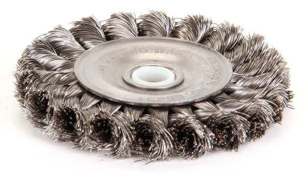 Twist Wire Wheel Wire Brush, Threaded Arbor