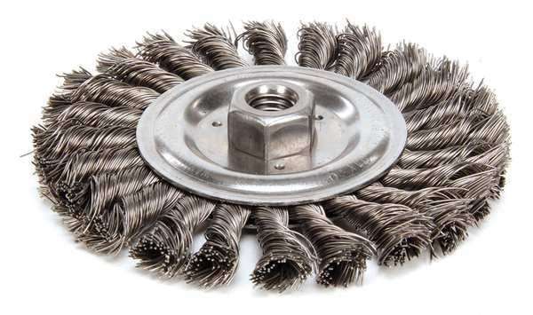 Twist Wire Wheel Wire Brush, Threaded Arbor