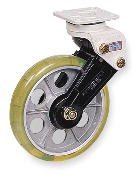 Rigid Plate Shock-Absorbing Castr, 550 lb