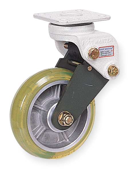 Rigid Plate Shock-Absorbing Castr, 550 lb