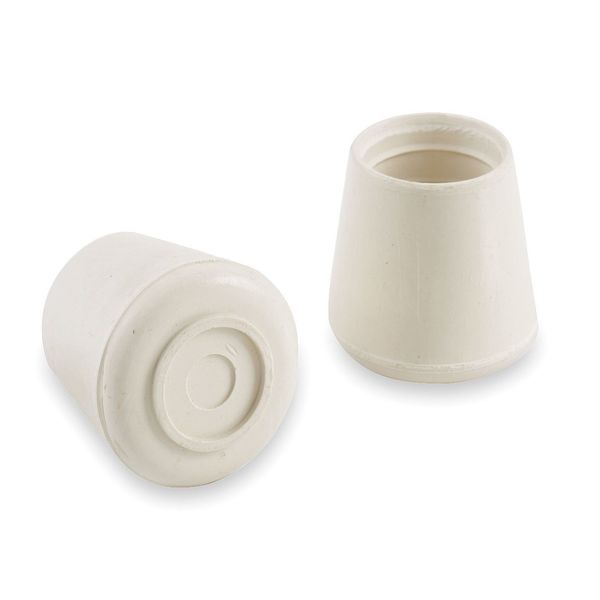 Protective Leg Tips, Slip-On, Round, PK24, Leg Outside Dia.: 1/2 in