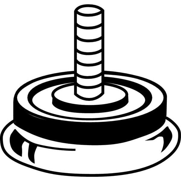 Leveling Glides, Screw-In, Rd, 1-1/16