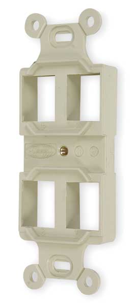 Outlet Frame, 4P, 3.66 in H, 1.46 in W