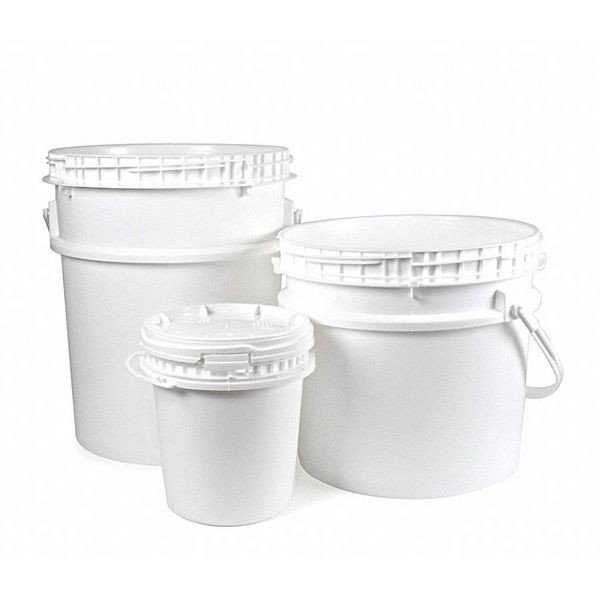 Lid, HDPE, Wht, 2.5 Gal, UN, No Gasket