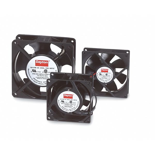 Standard Square Axial Fan, Square, 115V AC, 1 Phase, 30 cfm