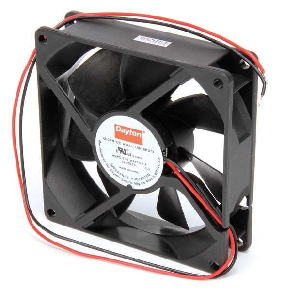Axial Fan, Square, 24V DC, - Phase, 48 cfm, 3 5/8 in W.