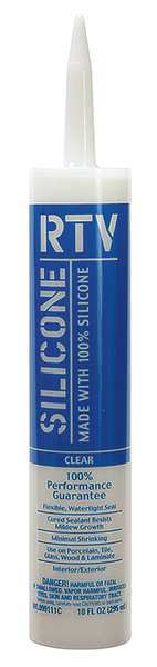 Silicone Sealant, 10 oz, Tube, Clear