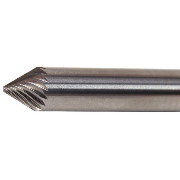 Carbide Burr, 90 Deg, 1/4 In