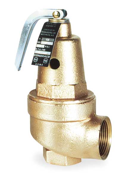 Safety Relief Valve, 1-1/2In, 30psi, Bronze