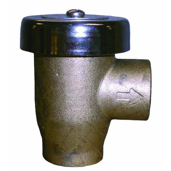 Vacuum Breaker, 1/4 In, FNPT, Brass, 125 psi