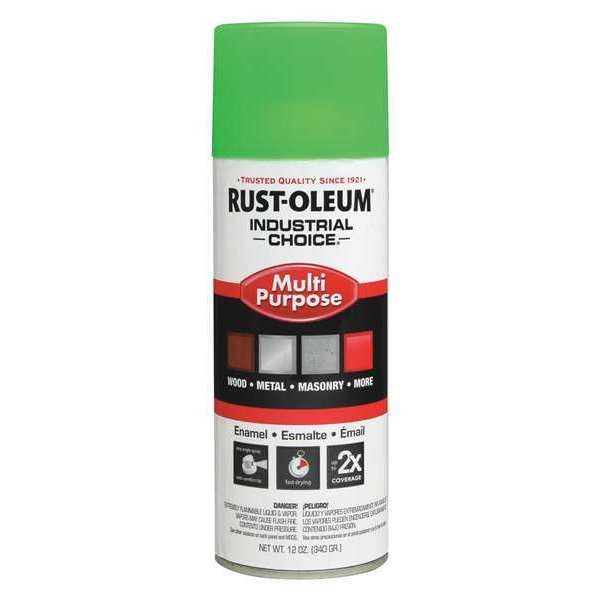 Spray Paint, Fluorescent Green, Gloss, 12 oz