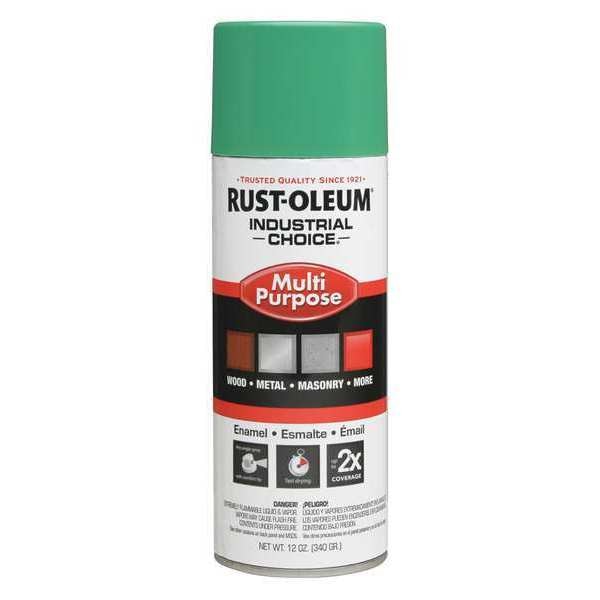 Spray Paint, OSHA Safety Green, Gloss, 12 oz