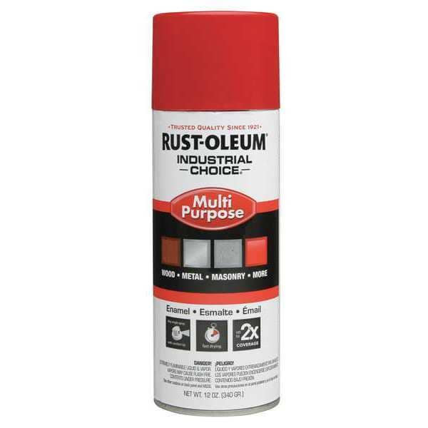 Spray Paint, OSHA Safety Red, Gloss, 12 oz