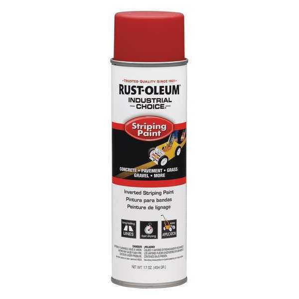 Inverted Striping Paint, 18 oz., Red, Solvent -Based