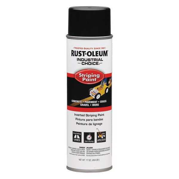 Inverted Striping Paint, 18 oz., Black, Solvent -Based