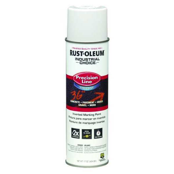Inverted Marking Paint Aerosol, 17 oz, White, Water -Based