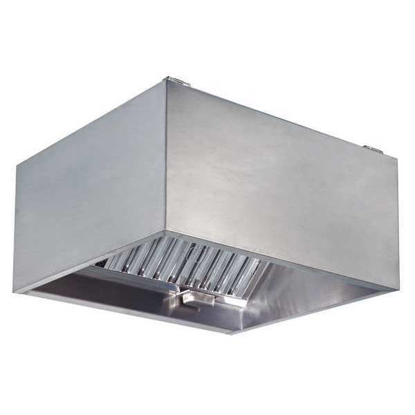 Commercial Kitchen Exhaust Hood, SS, 48 in