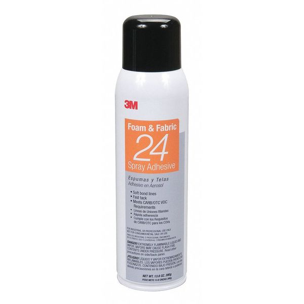Spray Adhesive, 24 Series, Orange, 13.8 oz, Aerosol Can