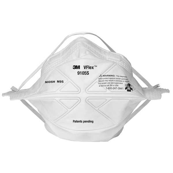 N95 Disposable Respirator, S, White, PK50