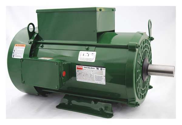High Torque Farm Duty Motor, Capacitor-Start/Run, 7 1/2 HP, 230V AC, 1,740 Nameplate RPM, 215T Frame