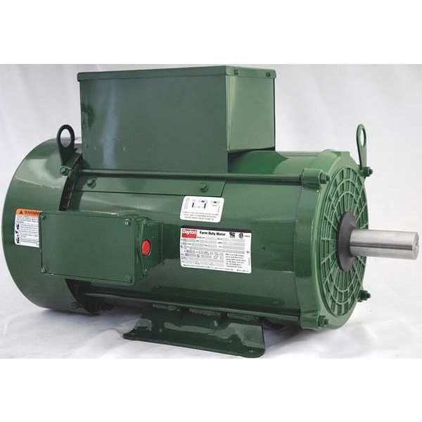 High Torque Farm Duty Motor, Capacitor-Start/Run, 10 HP, 230V AC, 1,730 Nameplate RPM, 215T Frame