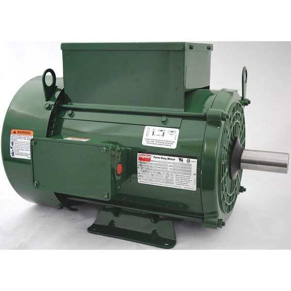 High Torque Farm Duty Motor, Capacitor-Start/Run, 5 HP, 230V AC, 1,730 Nameplate RPM, 213T Frame