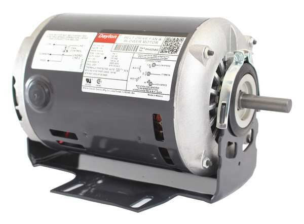 Split-Phase Belt Drive Motor, 1/4, 1/8 HP, 56Z Frame, 115V AC Voltage, 1,725/1,140 Nameplate RPM