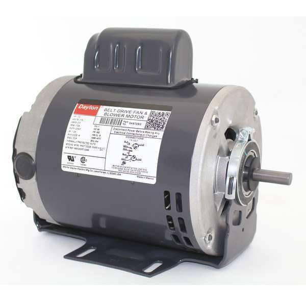 Split-Phase Belt Drive Motor, 3/4 HP, 56 Frame, 115V AC Voltage, 1,725 Nameplate RPM