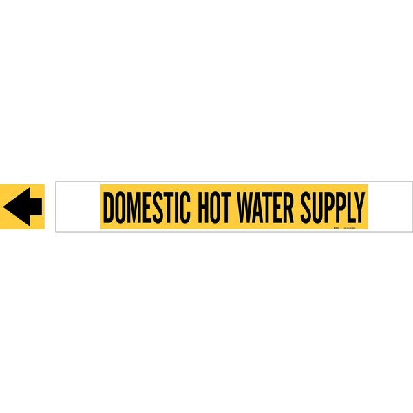 Pipe Marker, Domestic Hot Water Supply, Y, 5677-HPHV