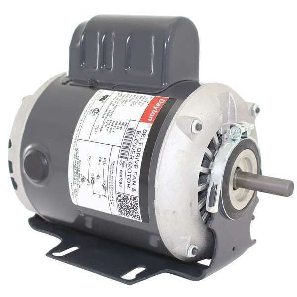 Split-Phase Belt Drive Motor, 1/4 HP, 48 Frame, 115V AC Voltage, 1,725 Nameplate RPM