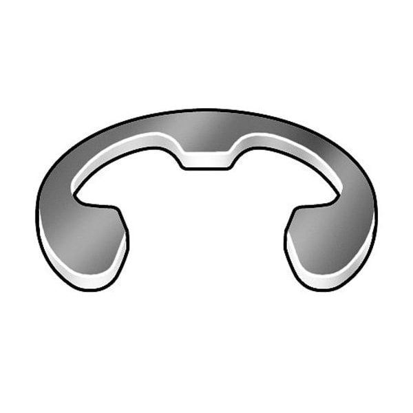 External-E E-Clip, Steel Black Phosphate Finish, 3 mm Shaft Dia, 100 PK