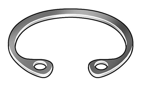 Internal Retaining Ring, Steel, Zinc Yellow Finish, 9/16 in Bore Dia., 50 PK
