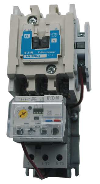 Nonreversing NEMA Magnetic Motor Starter, No Enclosure NEMA Rating, 208V AC, 3 Poles, 1NO