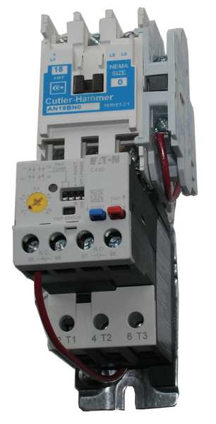 Nonreversing NEMA Magnetic Motor Starter, No Enclosure NEMA Rating, 480V AC, 3 Poles, 1NO