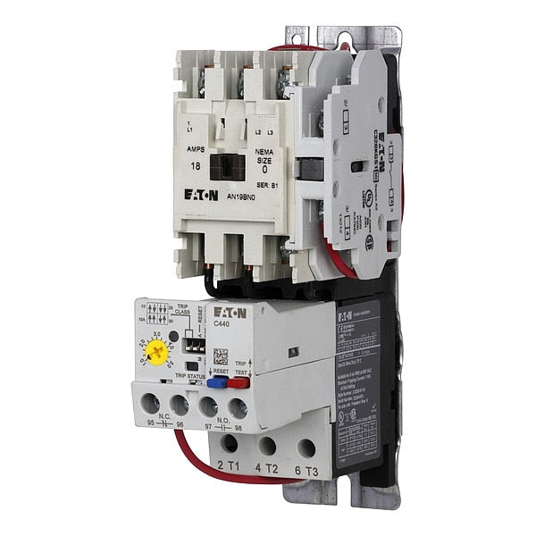 Nonreversing NEMA Magnetic Motor Starter, No Enclosure NEMA Rating, 120V AC, 3 Poles, 1NO