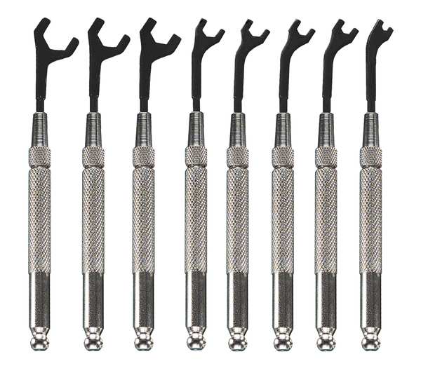 Open End Wrench Set, 30 Deg, 5/64-5/16, 8Pc